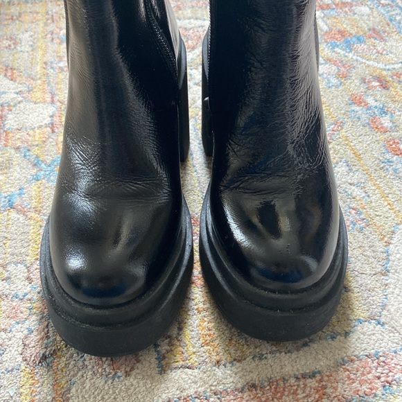 Steve Madden Sawyer Black Patent Leather Platform Ankle Boots size 6 - Picture 7 of 12